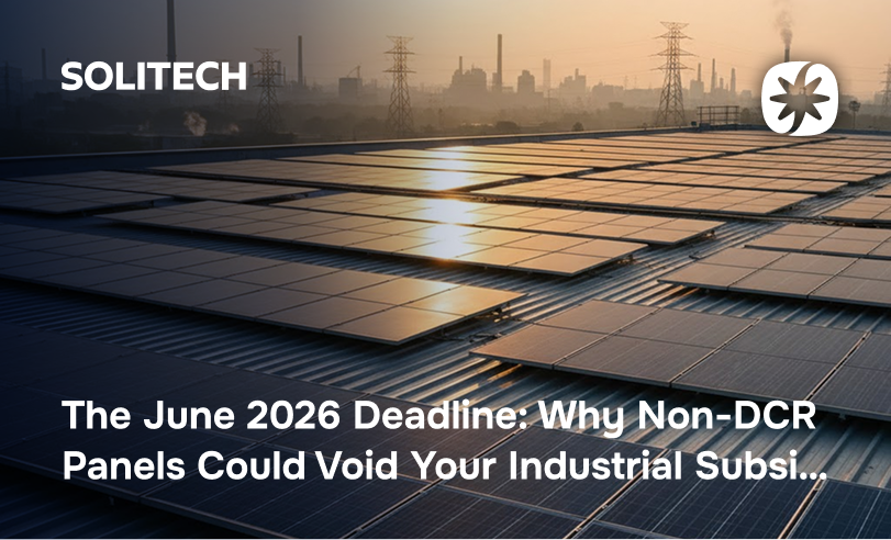 The June 2026 Deadline Why Non-DCR Panels Could Void Your Industrial Subsidy and Grid Approval