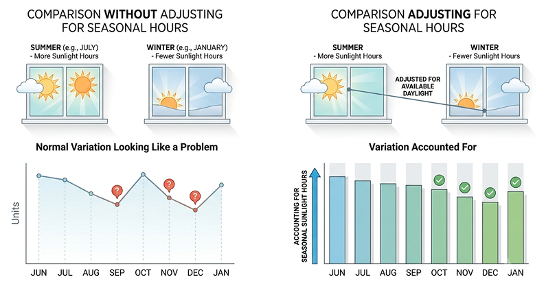 Seasonal and weather variation