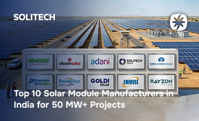 Top 10 Solar Module Manufacturers in India for 50 MW+ Projects-featured